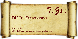 Tér Zsuzsanna névjegykártya