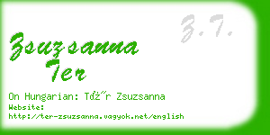 zsuzsanna ter business card